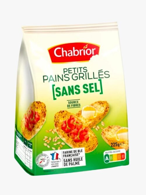 Torrada Sem Sal, Sem Óleo de Palma 225g - CHABRIOR