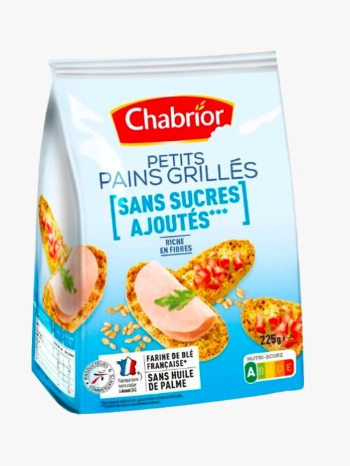 Torrada Sem Açúcar Adicionado, Sem Óleo de Palma 225g - CHABRIOR