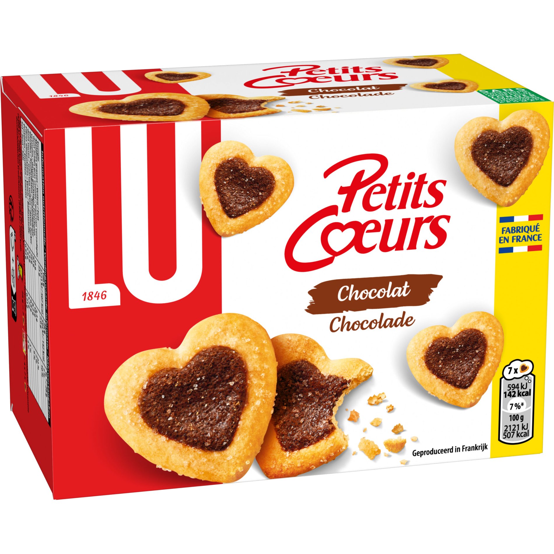 Biscoito Petits Cœurs Chocolate – 125 g – LU - Imagem 2